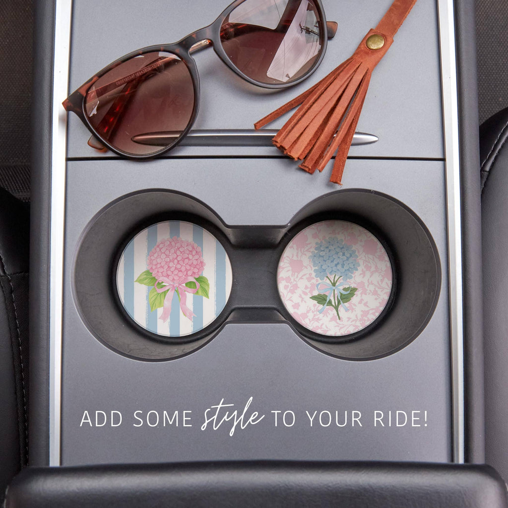 Hydrangea Cottage Car Coaster Set