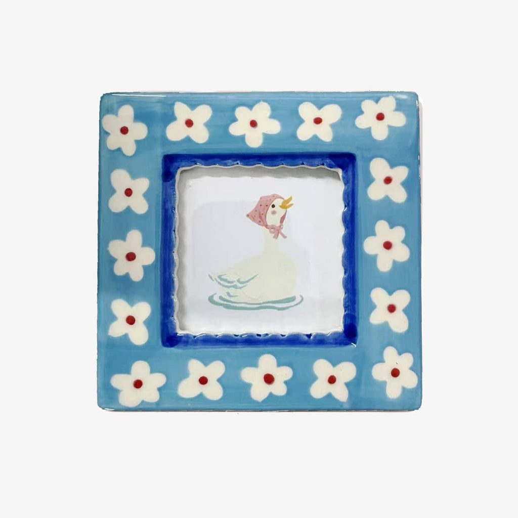 Hand-painted Ceramic Photo Frame by Chago Art
