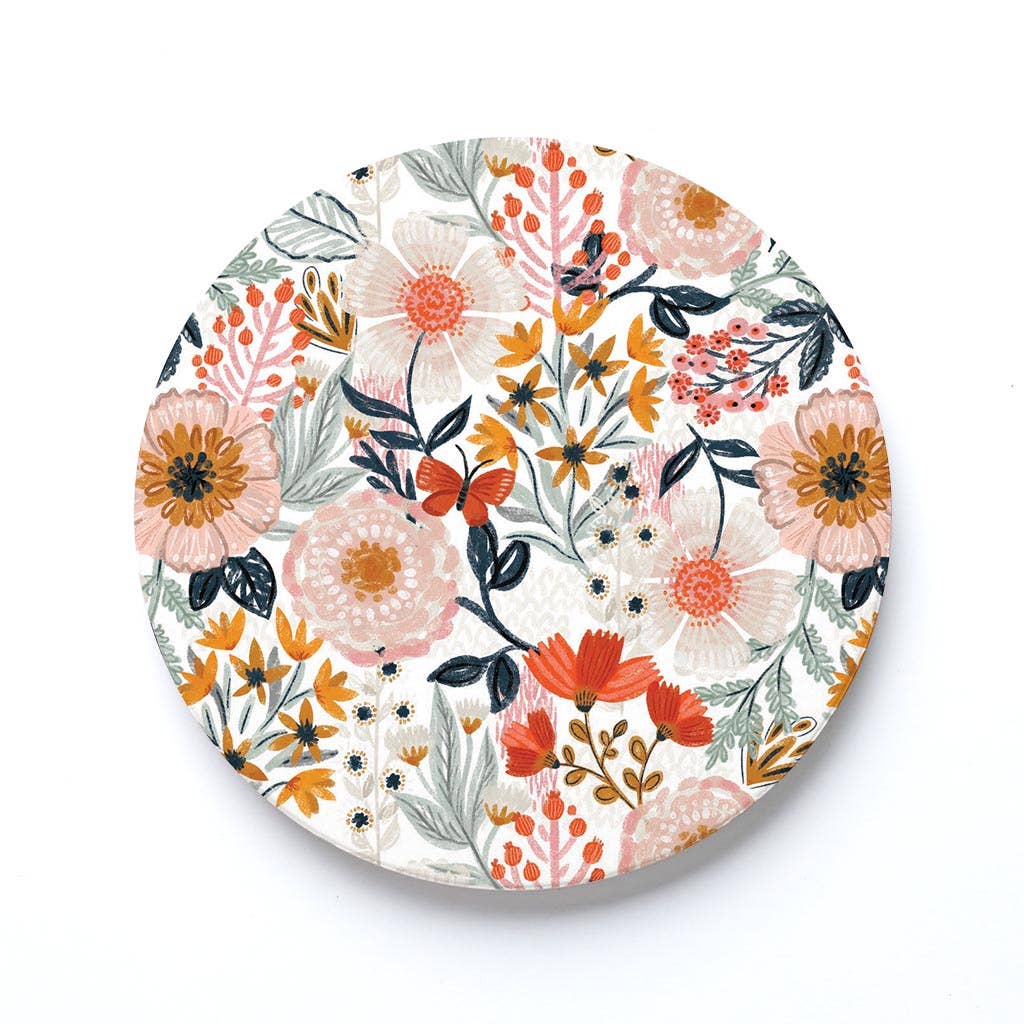 Pretty Things Floral Pattern Coaster Set