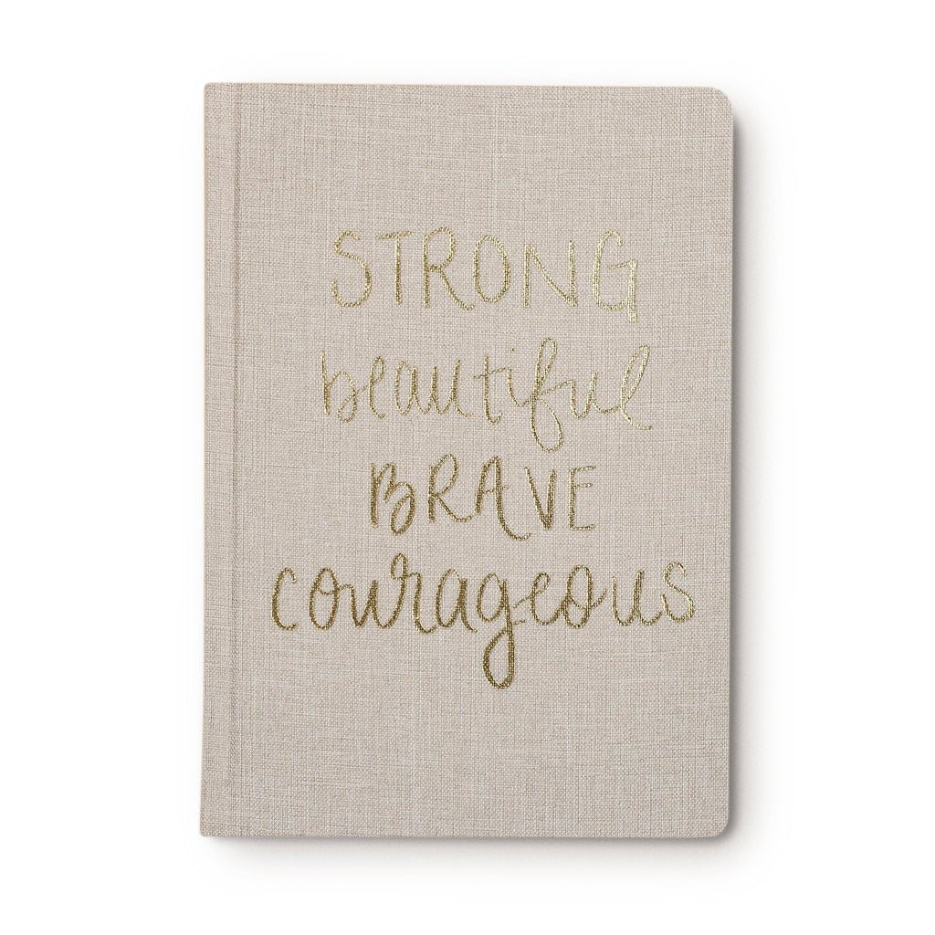 Strong Beautiful Brave Courageous Fabric Journal Set