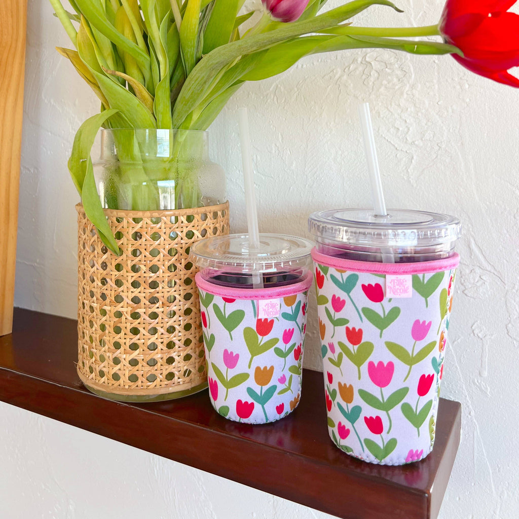 Iced Beverage Sleeve - Tulips