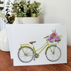 Bicycle & Flower Notecard - Set of 10