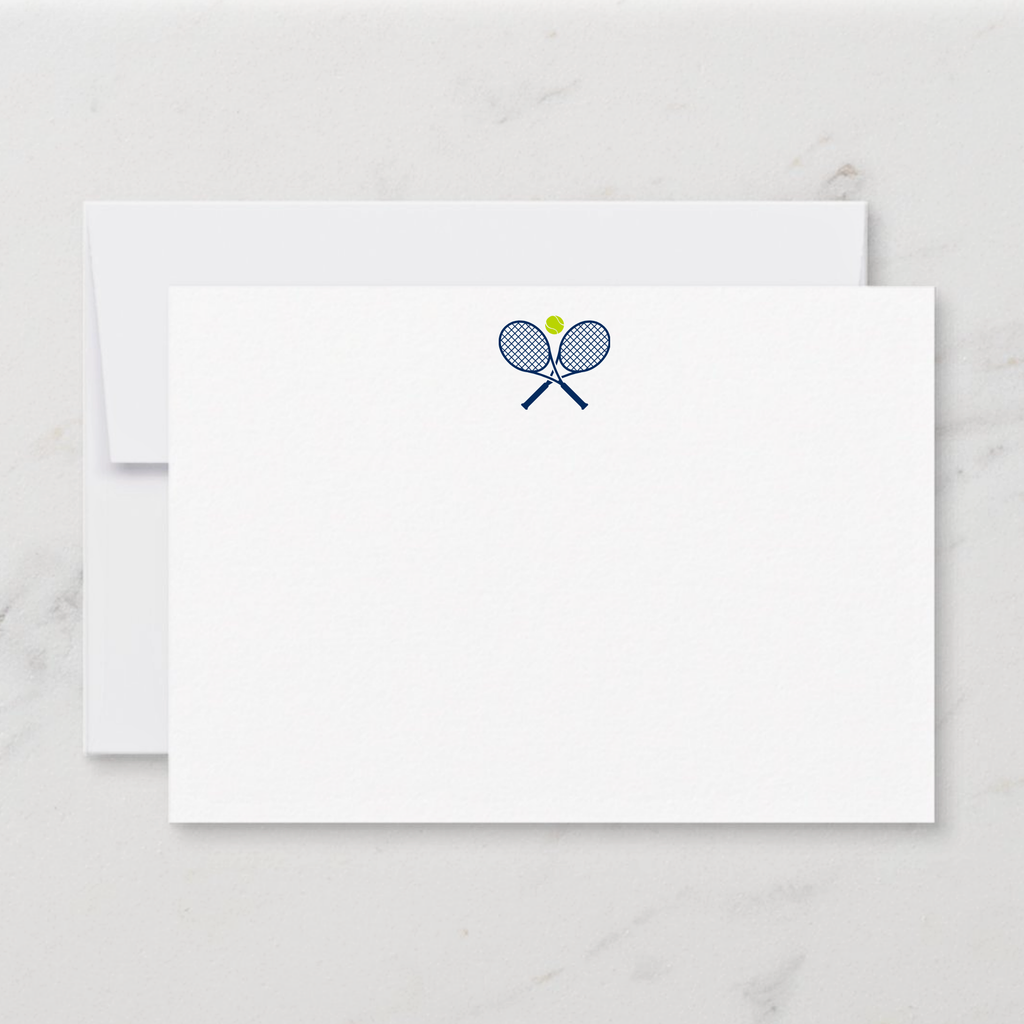 Tennis Flat Notecard - Set of 15