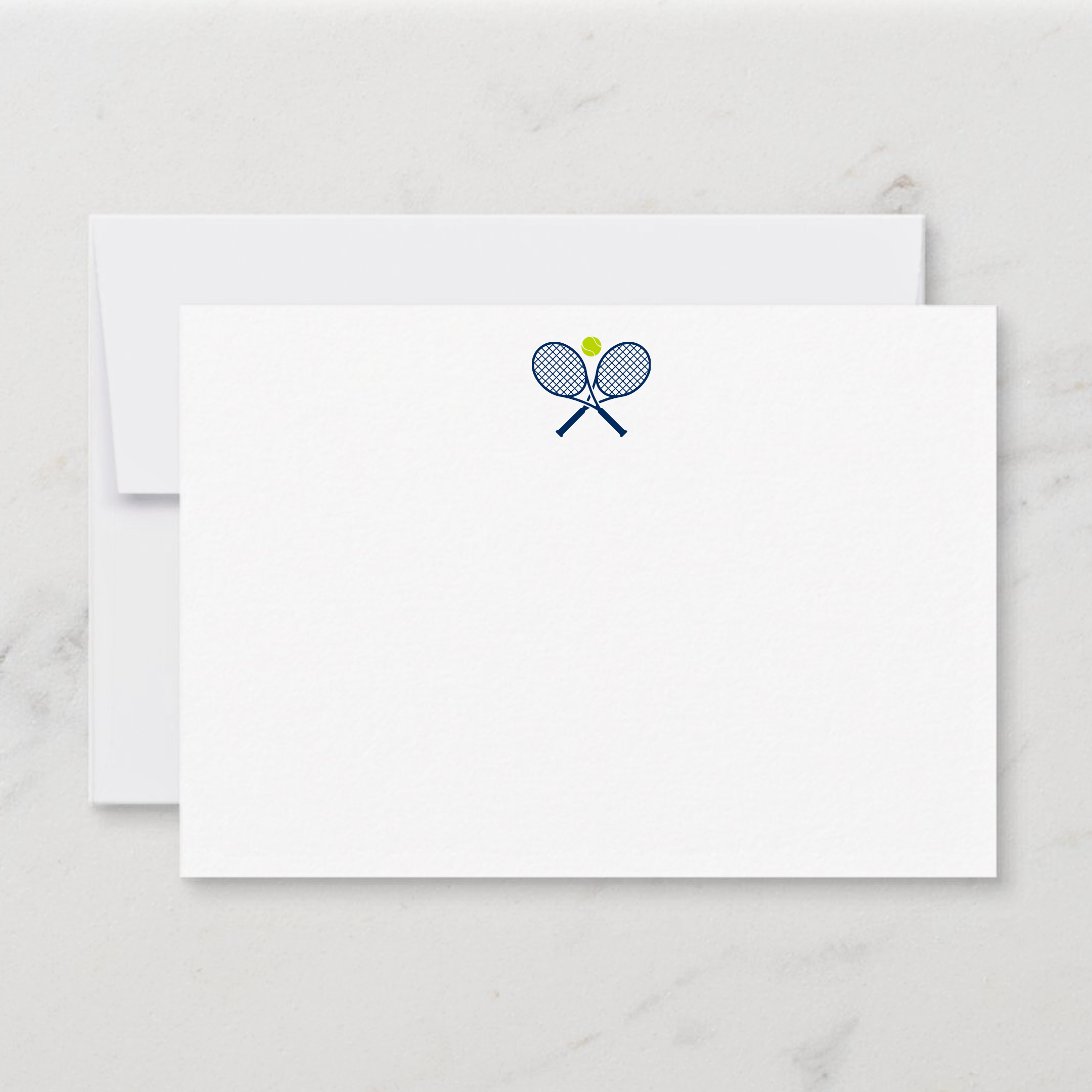 Tennis Flat Notecard - Set of 15