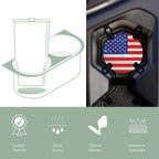 American Flag Car Coaster Set