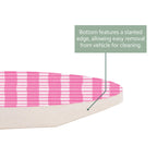 Pink Plaid Car Coaster Set