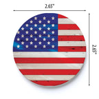 American Flag Car Coaster Set