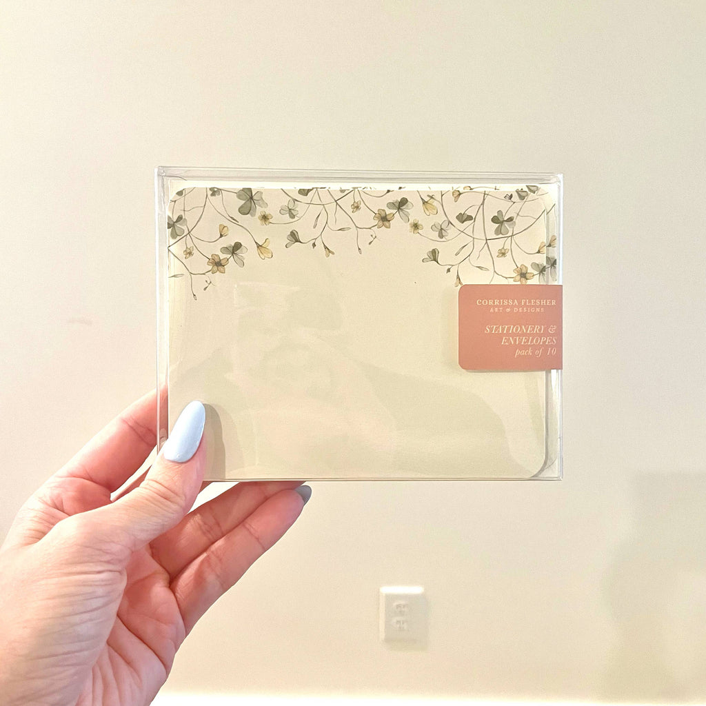 Yellow Wood Sorrel Note Card Set