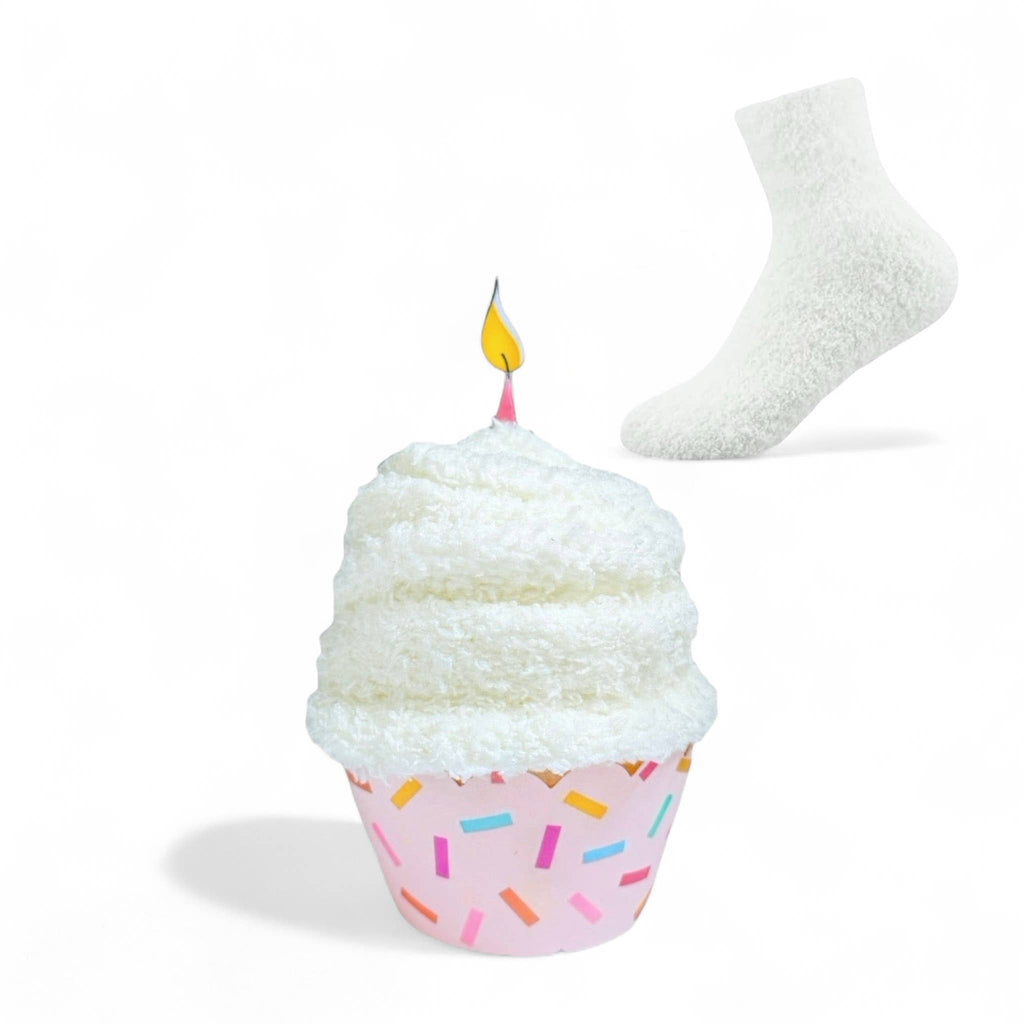 Cozy Cupcake Socks - Candle Topper