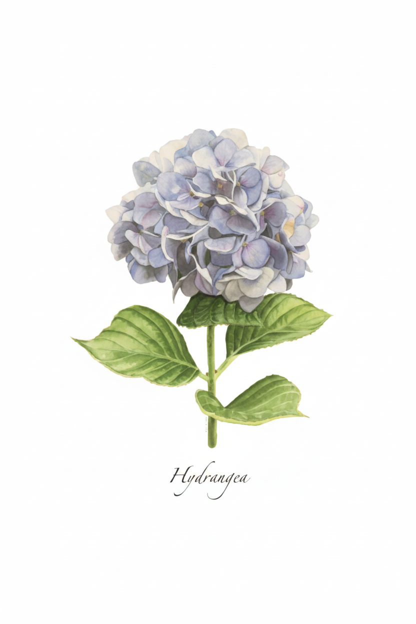 Hydrangea Recycled Paper Notecard Set