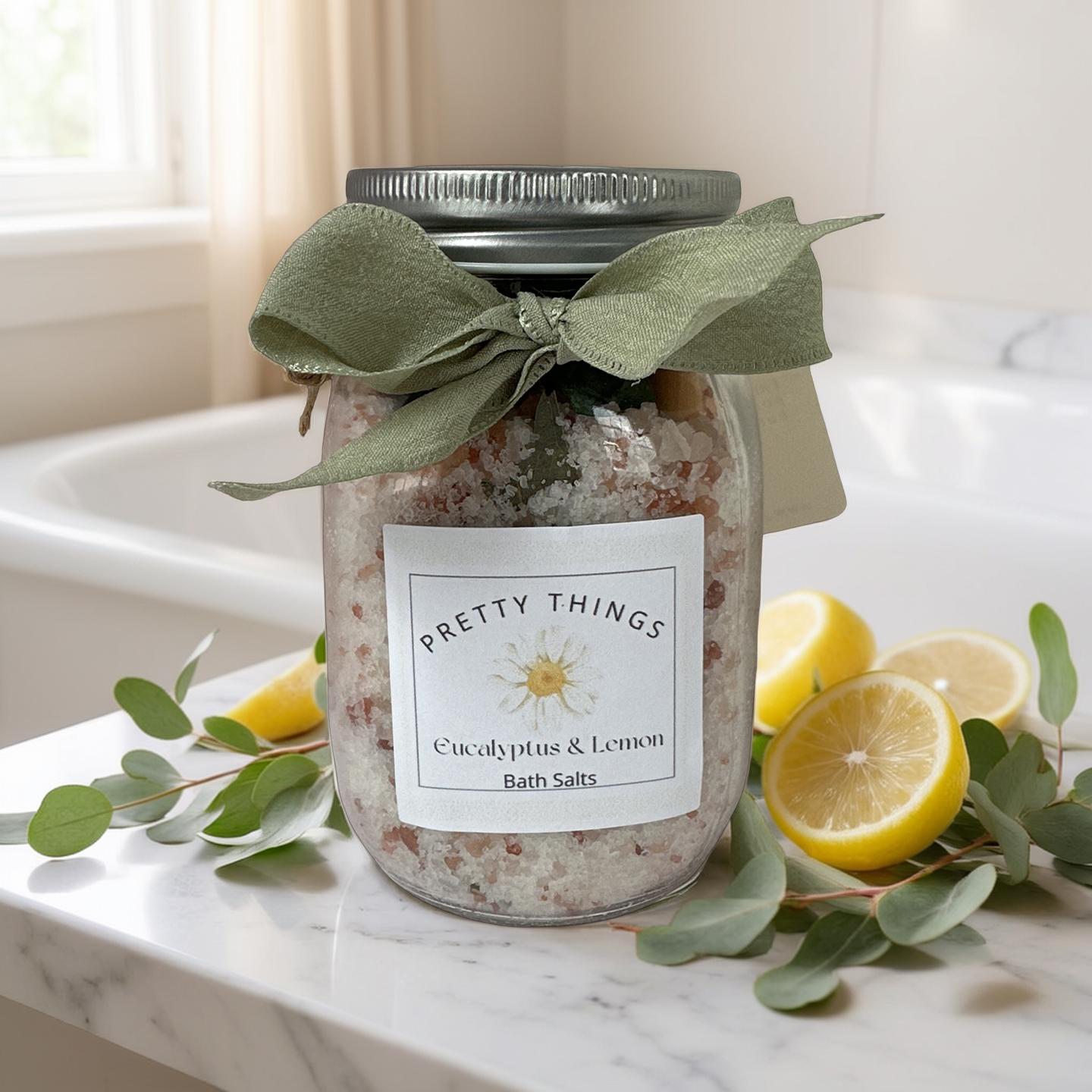 Luxurious Hand Crafted Eucalyptus & Lemon Bath Salt