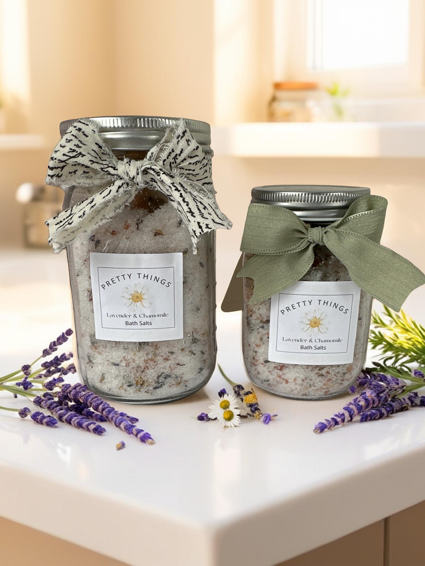 Luxurious Hand Crafted Lavender & Chamomile Bath Salt