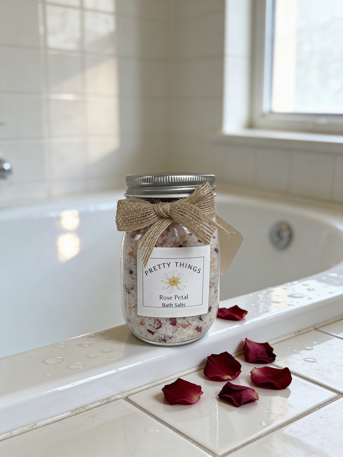 Luxurious Rose Petal Handcrafted Bath Salts