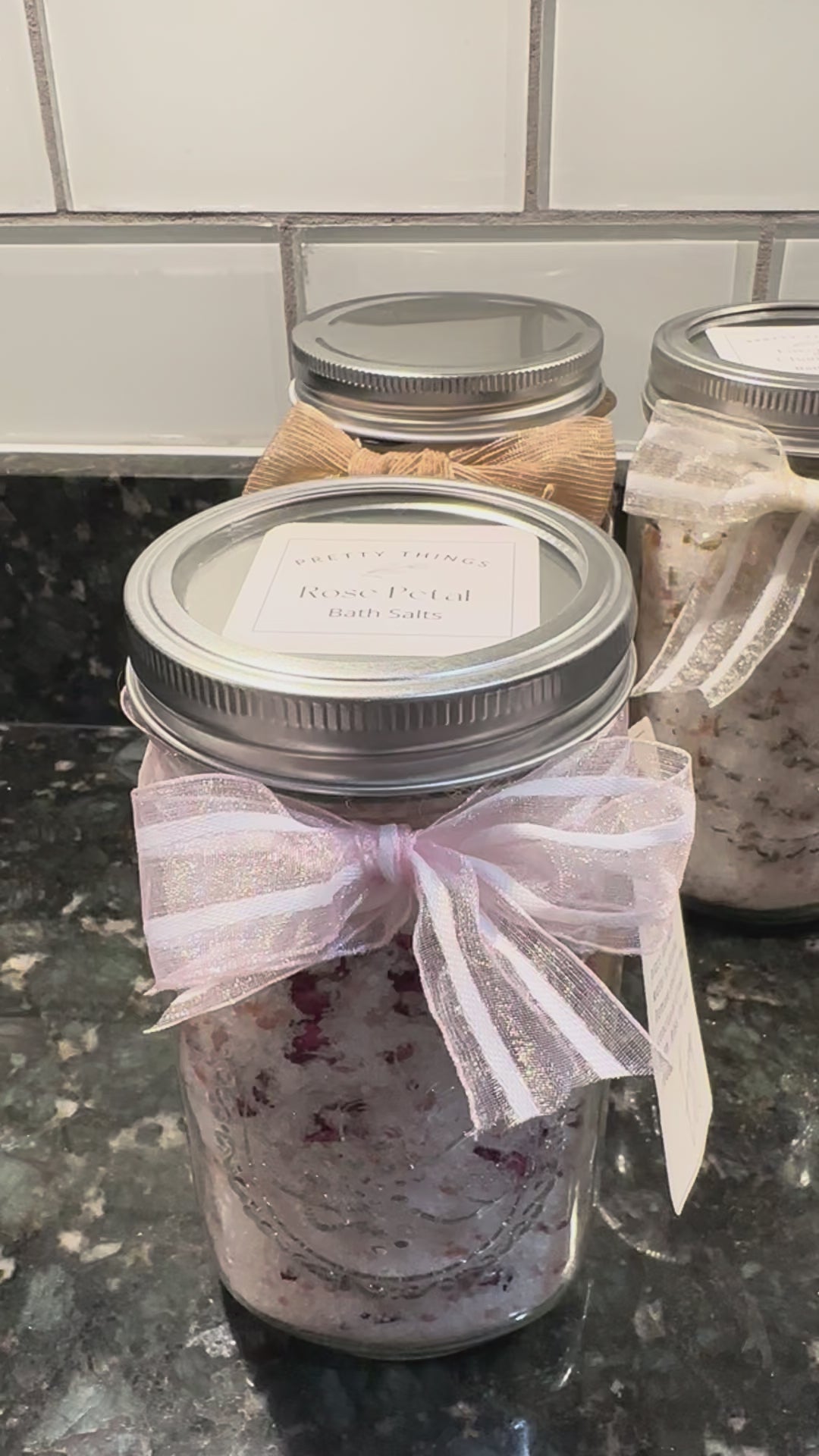 Luxurious Rose Petal Handcrafted Bath Salts